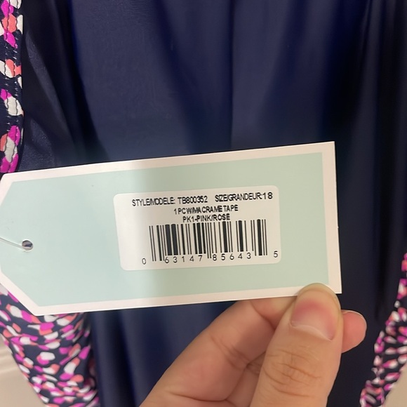 NWT CHRISTINA BLUE ONE PIECE SWIMSUIT - Picture 3 of 3